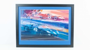 George Bartell Shelby American Le Mans GT40 Glass Framed Painting 1